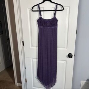 Urban Outfitters Nikita Lace Hanky Hem midi dress, purple, sz S, NEW